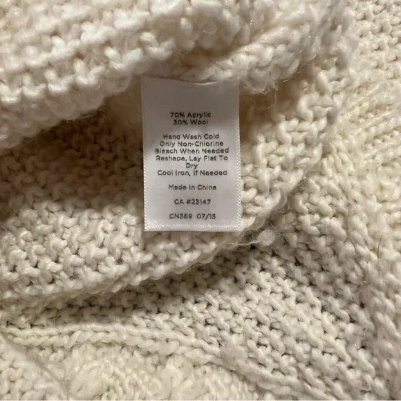 Talbots Ivory Cable Knit Sweater - Picture 5 of 6